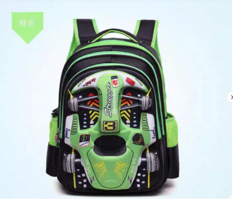 Racing Car Design Backpack – Stylish & Spacious Kids School Bag
