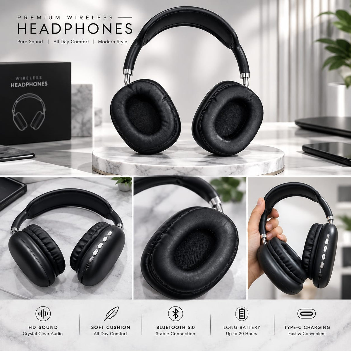 Wireless Bluetooth Headphones