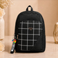 Stylish Grid Design Backpack – Spacious &amp; Everyday Essential