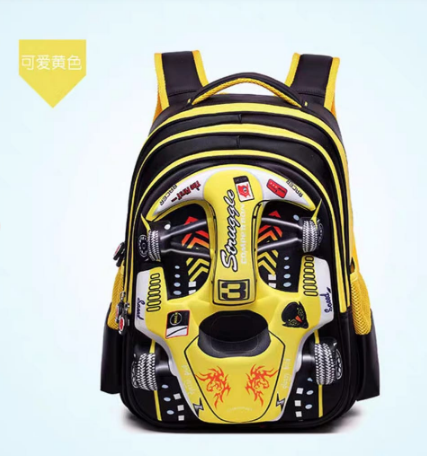 Racing Car Design Backpack – Stylish &amp; Spacious Kids School Bag