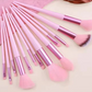 13 Pieces Soft Fluffy Makeup Brush Set - Cosmetics Brush Set - Makeup Brush Kit - Blush And Powder Brushes - Makeup Brushes For Foundation - Pink Color - Without Box