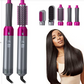 5 In 1 Electric Hair Dryer Brush | Blow Dryer Hair Comb Curling Wand Detachable Brush Kit Negative Ion Straightener Hair Curler ( Random Color)