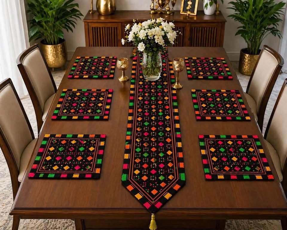 Handmade embroidered Dinning set (7pcs)