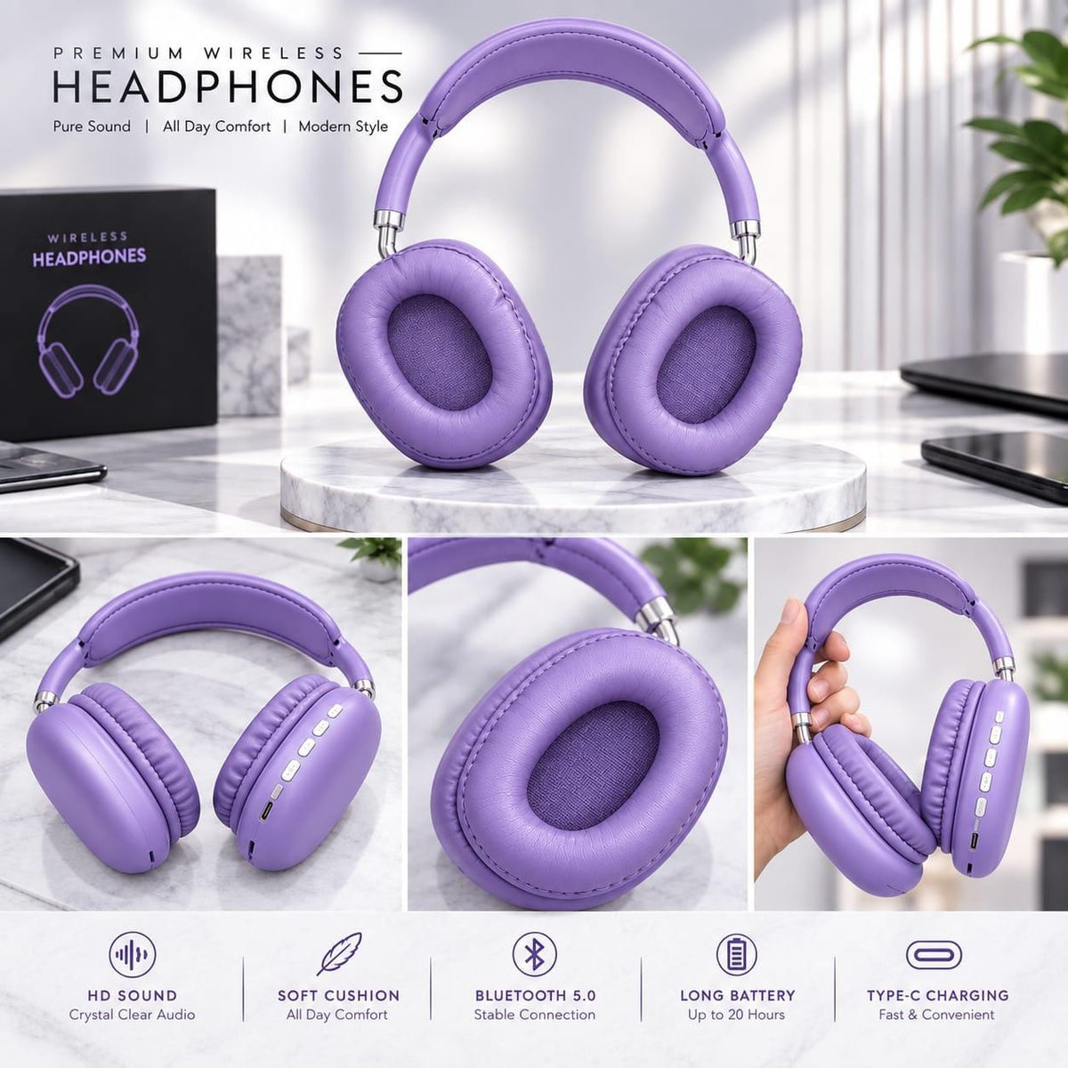 Wireless Bluetooth Headphones