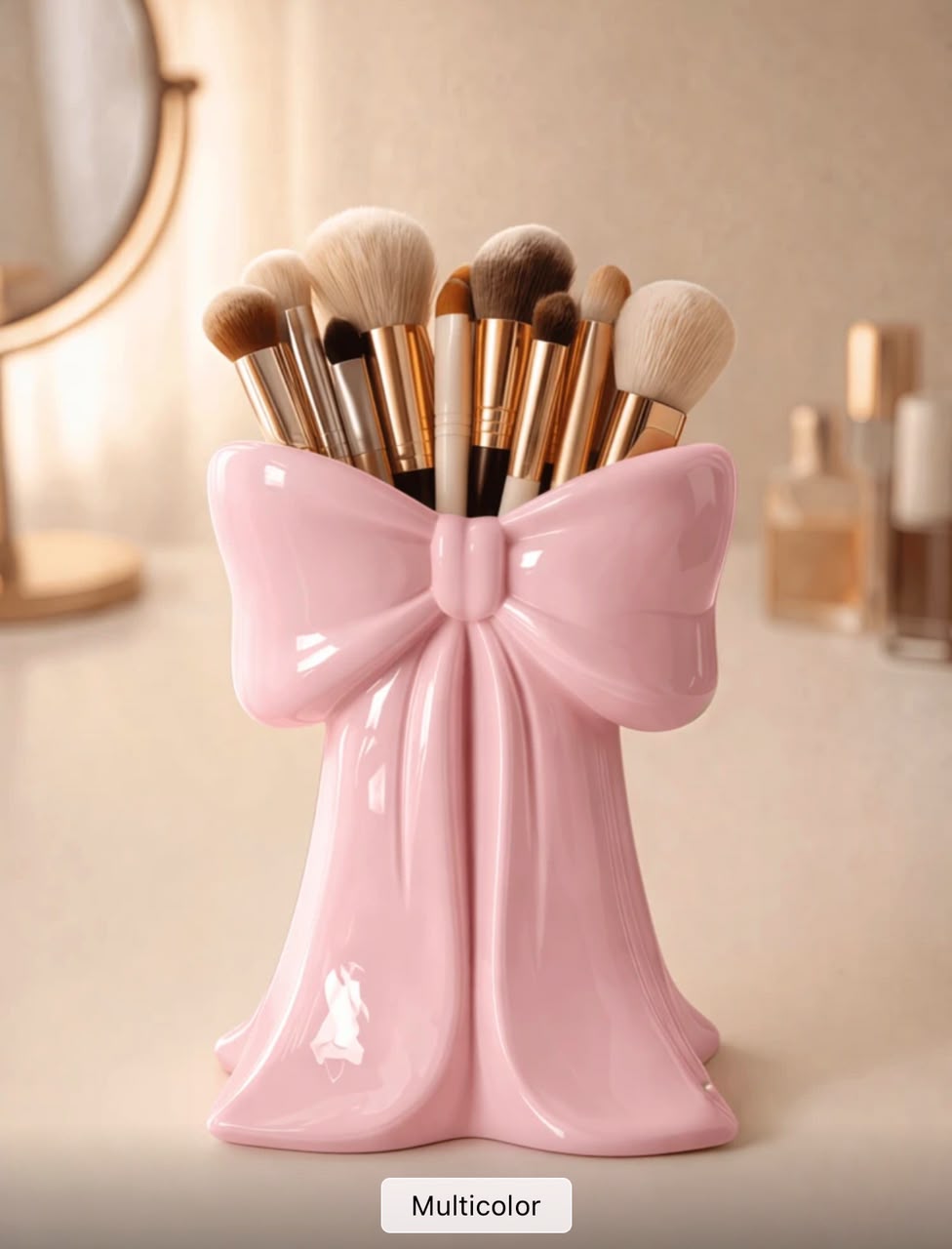 1/2pcs Bow-Shaped Cosmetic Storage Box – Makeup Brush Holder