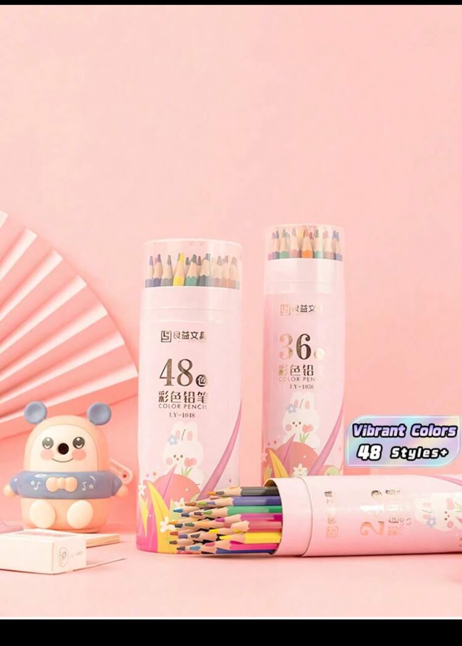 Color Pencils Set – 48 Vibrant Colors for Creative Expression