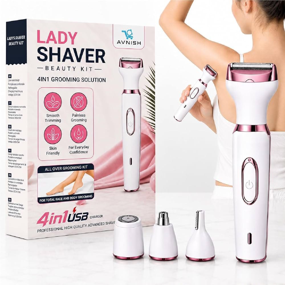 Rechargeable Ladies Shaver beauty kit with box packing