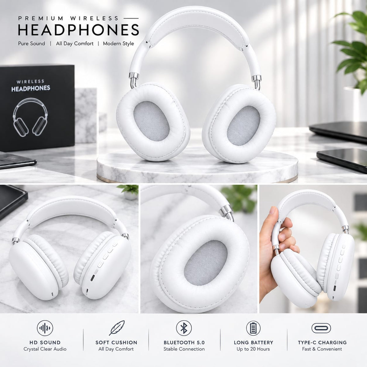 Wireless Bluetooth Headphones