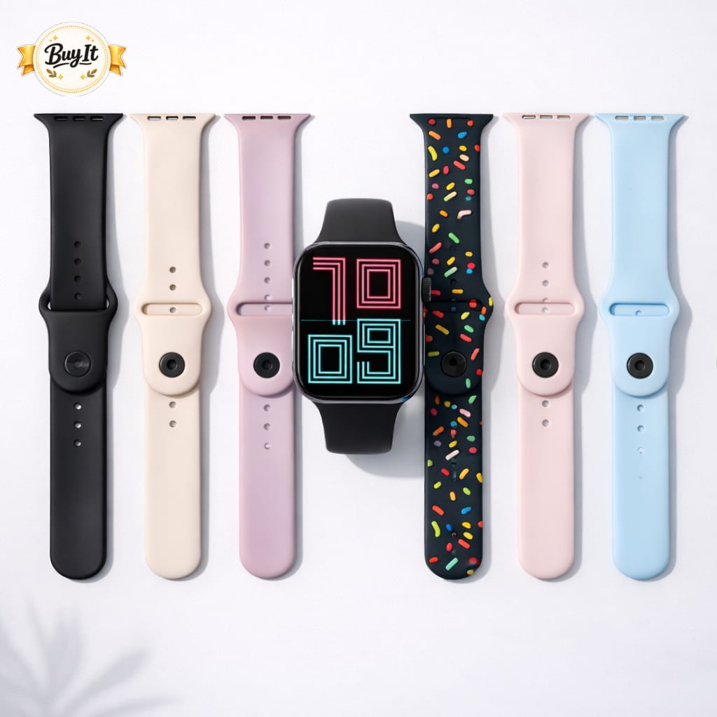 Bluetooth airpords and Smart Watch with 7 pairs of Belts