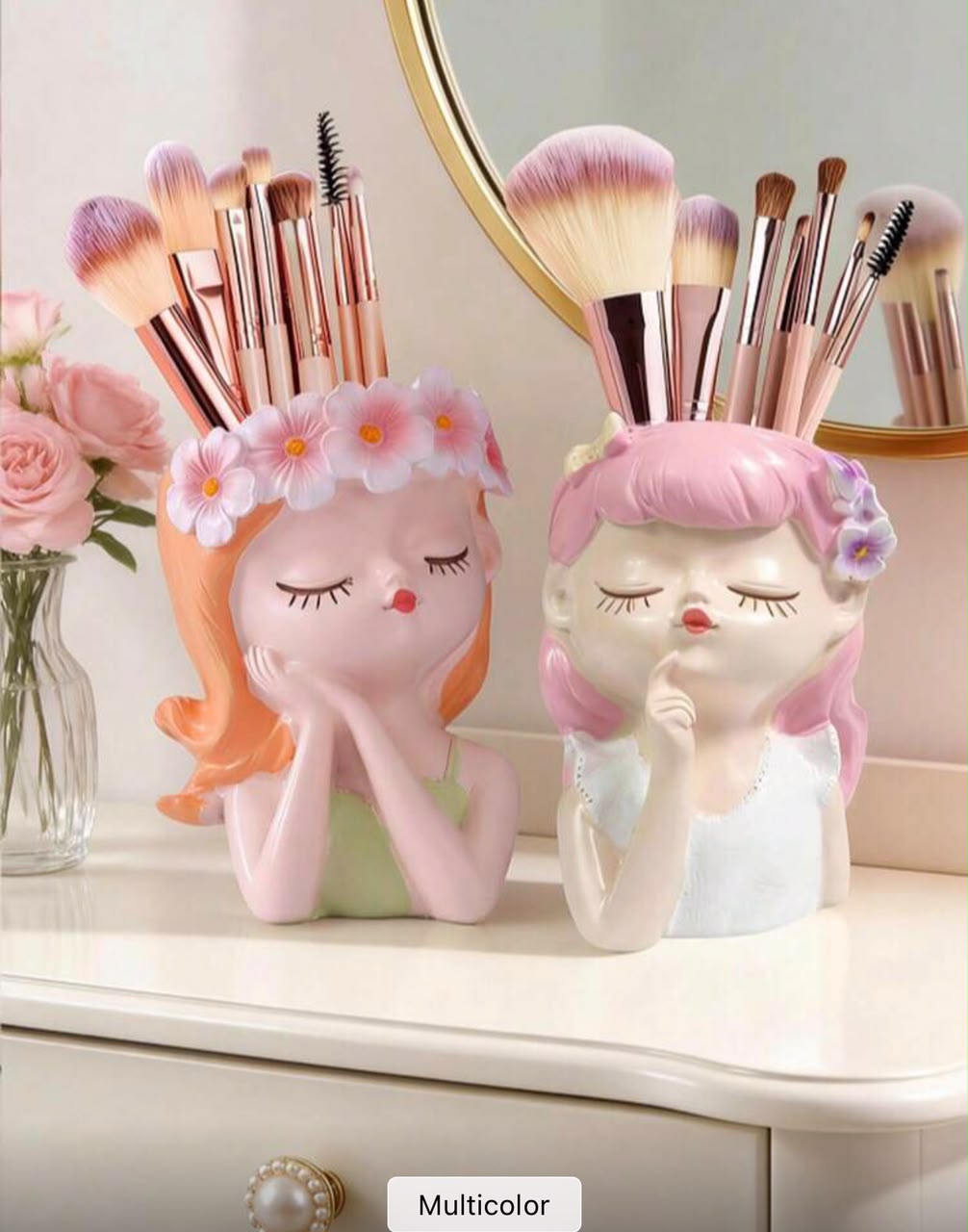 Princes-Shaped Cosmetic Storage Box – Makeup Brush Holder